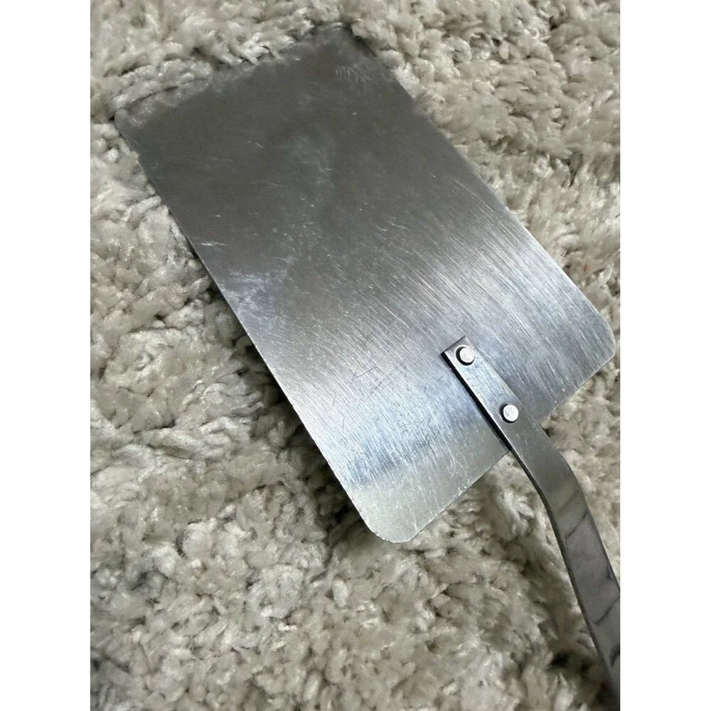 Vintage Robinson Knife Co Stainless Solid Spatula Turner Flipper Wood Handle USA